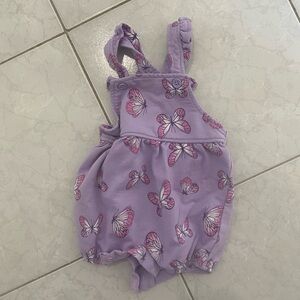 Pekkle Lavender Baby Romper with butterflies size 9m